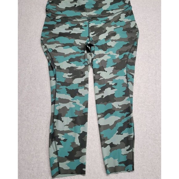 Lululemon Base Pace High-Rise Running Tight 25" Camo Tidewater Teal Size 18 Yoga - Picture 1 of 14